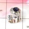 IIolite Cut Ring A - BSR658- AJ15 Cut IIolite  Made in Solid 925 Sterling Silver Handmade Wholesale Designer Ring    Ring Size:-